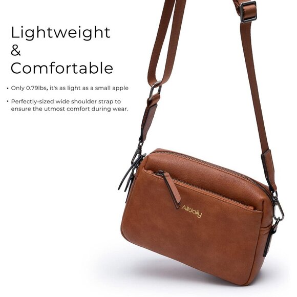 Small Vegan Leather Crossbody Purse Women Organizer Wallet Travel - Picture 7 of 7